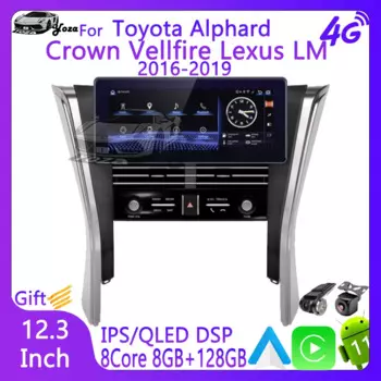 Автомобильный радиоприемник Yoza Carplay для Toyota Alphard Crown Vellfire Lexus LM 2015-2021 Android11 сенсорный экран мультимедийный плеер навигация
