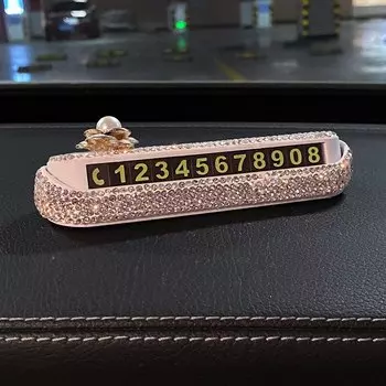 Автомобильный временный парковочный знак, женский, номер телефона, парковочная карта, движущийся автомобиль, светящиеся цифровые украшения для автомобиля