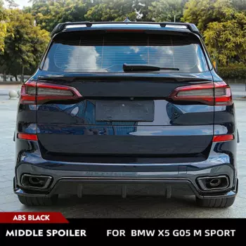 Автомобильный задний спойлер для багажника, губа для BMW X5 G05 2019 2020, углеродный вид, средний багажник, крыло, губа из АБС-материала, глянцевый черный