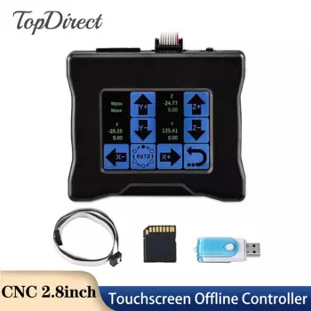 Автономный сенсорный контроллер TopDirect с ЧПУ, 2,8 дюймовый TFT-экран, GRBL автономное управление для фрезерного станка 3018 3018 Pro 3020 4550