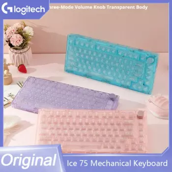 Авторизированный магазин Logitech Ice 75 механическая клавиатура 3 режима USB/2,4G/bluetooth беспроводная клавиатура 82 клавиши Горячая замена пользовательская клавиатура