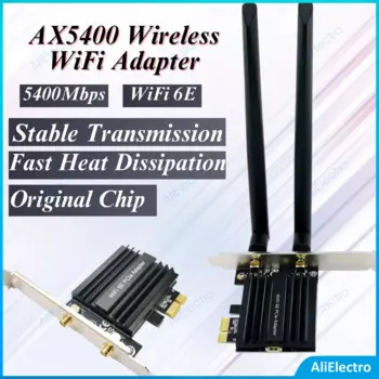 AX5400 Беспроводной Wi-Fi адаптер 2,4G//6 ГГц 5400 Мбит/с Bluetooth 5,2 WiFi6 трехдиапазонный Wi-Fi 6E PCIe NIC карта Intel AX210 802.11AX