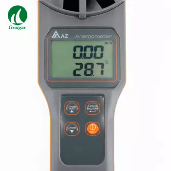 AZ8919 Высокоточный цифровой анемометр CO2 детектор качества воздуха с большим дисплеем с подсветкой