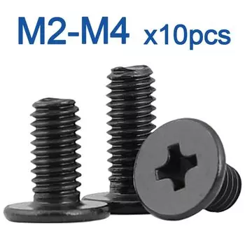 AZKD ультратонкие черные винты из углеродистой стали M1.6 M2 M2.5 M3 M4