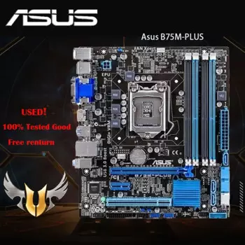 Б/у оригинальная настольная Материнская плата Asus, Intel B75 Socket LGA 1155 i3 i5 i7 DDR3 32G SATA3 USB3.0