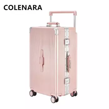 Багажная тележка COLENARA из поликарбоната, вместительная алюминиевая рамка, коробочка с паролем, 26 дюймов 28 дюймов, необходимое для путешествий, мужской чемодан на колесиках
