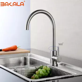 BAKALA Высокое качество 304 нержавеющая сталь без свинца кухонный кран для раковины 360 Поворотный смеситель кухонный кран для ванной комнаты