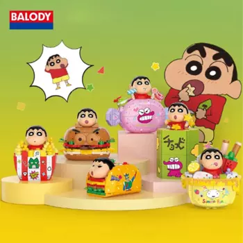 BALODY Kawaii Crayon Shin-chan 3D мультяшный блок-головоломка имитация серии Dim Sum для гурманов вечерние Декор Детский подарок на день рождения