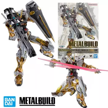 Bandai металлическая конструкция Gundam Astray Золотая оправа альтернатива Strike Ver. Фигурка аниме оригинальная, 18 см