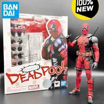 Bandai оригинальная модель в комплекте Shf Дэдпул аниме экшн-фигурка Marvel модель игрушечные модели, подарки для мальчиков Коллекционная модель игрушка