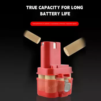Батарейка Bonadget PA09 для Makita 9,6 в 4800 мАч, сменная батарея для Makita 6261D 6207D 192595-8 192596-6, батарея для электроинструмента