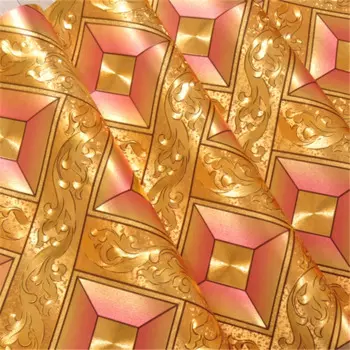 Beibehang 3D потолочные обои ROll Diamond Lattice KTV золотая фольга желтые обои для гостиной обои для прохода домашний декор