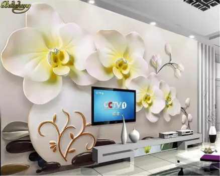 Beibehang фотообои на заказ 3D фаленопсис тисненый фон стена гостиная стена цветок papel de parede