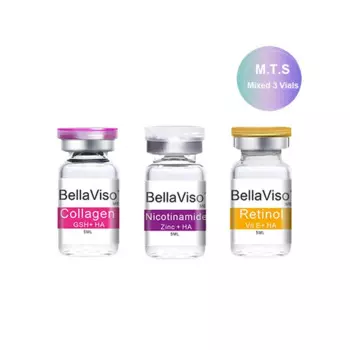 BellaViso микс 3 флакона MTS Сыворотка для лица Коллаген никотинамид ретинол отбеливание кожи лифтинг Омоложение Уход за кожей эссенция