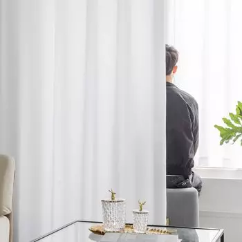 Белые шифоновые шторы MAKEHOME