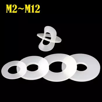 Белые силиконовые шайбы M2 ~ M12