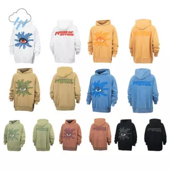 Белый, черный, зеленый, синий винтажный потертый пуловер лучшего качества, мужской, женский, оверсайз, пенопластовый принт, худи с ярлыком