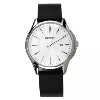 BERNY Мужские часы Кварцевые часы с датой Япония Miyota GM10 Наручные часы Деловые спортивные водонепроницаемые мужские часы Кожаные простые часы для мужчин