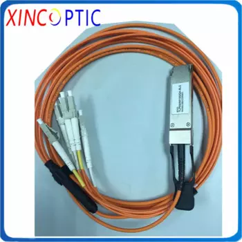 Бесплатная доставка 40G QSFP + к 4 Дуплексный LC Breakout 1 м OM2 AOC активный оптический кабель, 40 Гбит/с QSFP + 8XLC 1 м 2 м 3 м 5 м 7 м 10 м AOC кабель
