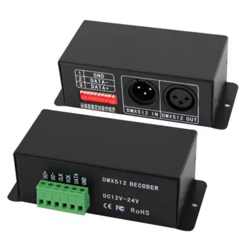 Бесплатная доставка DMX512 декодер данных принят DMX-WS2801 DMX-SPI декодер; Поддержка WS2801, WS2803 drving IC