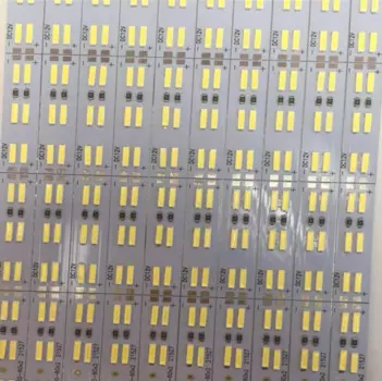 Бесплатная доставка, двухрядная Светодиодная лента 7020 SMD, жесткая светосветильник полоса 50 см, 12 В постоянного тока, 120 светодиодов/м, 0,5 м, 60 светодиодов