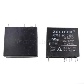 Бесплатная доставка, оптовая продажа, 10 шт./лот, реле AZ755-1C-24DE 8PIN 16A