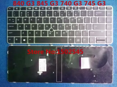 Бесплатная доставка Оригинальная клавиатура для ноутбука HP EliteBook 840 G3 845 G3 740 G3 745 G3 US клавиатура с рамкой 819876-001 836307-001
