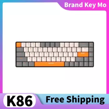 Бесплатная игровая клавиатура Wolf K68, беспроводная Bluetooth, двойной режим, 68 клавиш, с возможностью горячей замены, 19 клавиш, аксессуары для игровой клавиатуры без Conflict