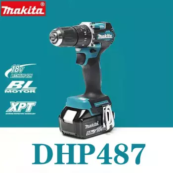 Беспроводная электрическая дрель Makita DHP487, беспроводная ударная дрель 18 в с бесщеточным Мотором, компактная перезаряжаемая отвертка, электроинструменты