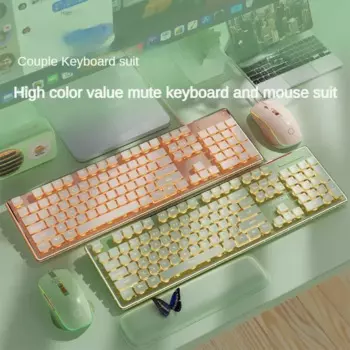 Беспроводная Бесшумная Bluetooth клавиатура и мышь EWEADN V3, водонепроницаемая и Пыленепроницаемая игровая клавиатура и мышь с 26 клавишами