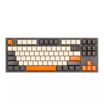 Беспроводная Бесшумная клавиатура Gmaakay Freewolf M88 с 87 клавишами, RGB-подсветка, Механическая игровая клавиатура, Bluetooth/2,4G Беспроводная, клавиатура PBT