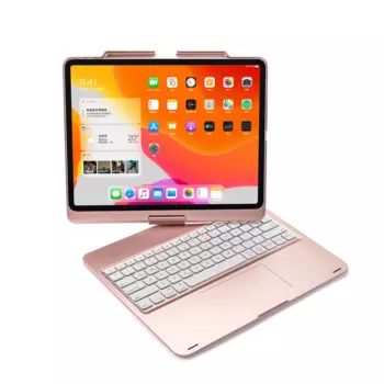 Беспроводная Bluetooth-клавиатура для Ipad pro12.9 '', ультратонкая, светоизлучающая, вращающаяся на 360 градусов ультратонкая клавиатура с сенсорной мышью