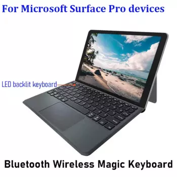 Беспроводная Bluetooth-клавиатура с магнитной подсветкой и тачпадом для планшета Microsoft Surface Pro и ноутбука, аксессуары для ПК