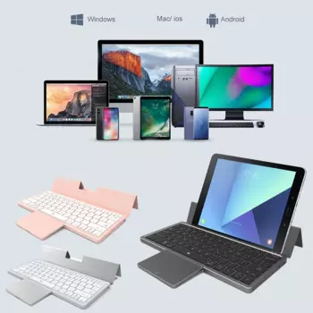 Беспроводная Bluetooth-клавиатура с тачпадом, перезаряжаемая клавиатура для iPad Pro/iPad Air/iPad 9,7, Складная Многофункциональная клавиатура