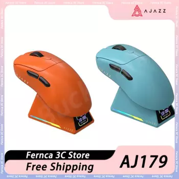 Беспроводная Bluetooth-мышь Ajazz Aj179apex, легкая игровая мышь с низкой задержкой, зарядкой док-станции, подарок