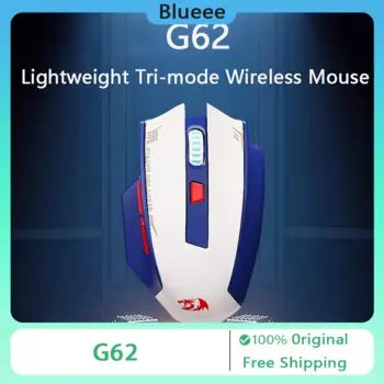 Беспроводная Bluetooth-мышь REDRAGON G62, легкая игровая мышь PAW3395 26000DPI, эргономичные аксессуары для киберспорта, офиса