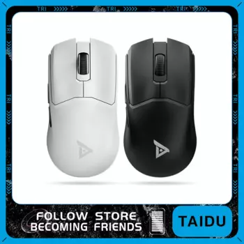 Беспроводная Bluetooth-мышь TAIDU TSG808 PAW 3395, 2,4 ГГц, игровая мышь с 3 режимами подключения, 26000DPI, 650IPS, 49 ГГц, для ноутбука