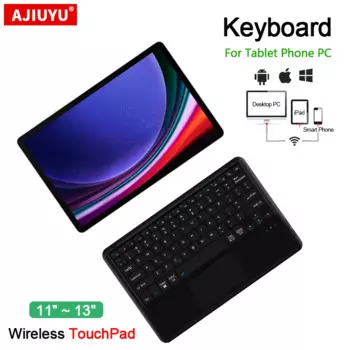 Беспроводная BT клавиатура с трекпадом для Samsung Galaxy Tab A9 + A8 S7 S8 S9 FE Plus 12,4 "S6 Lite 10,4 SM-T720 10,5 дюймов планшетный ПК