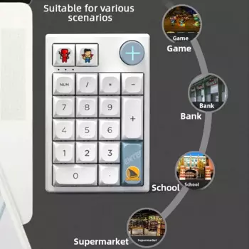 Беспроводная цифровая Механическая игровая клавиатура Darmoshark, 19key K3pro, Rgb, Bluetooth, переключатель Huano, мини-клавиатура, популярная