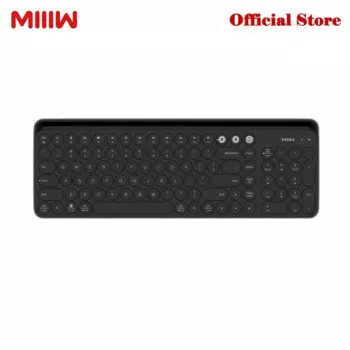 Беспроводная Двухрежимная клавиатура MIIW, Bluetooth 4,0 и 2,4 ГГц, USB 102, полноразмерная клавиатура с клавишами, мультисистемная совместимость, одно нажатие, переключение