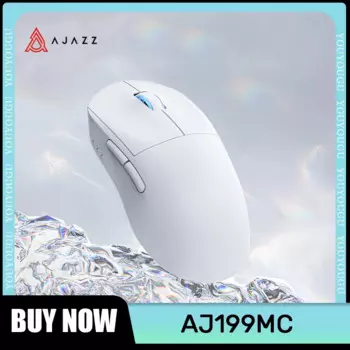 Беспроводная геймерская мышь Ajazz Aj199 Mc, 2 режима, 2,4 г, беспроводная мышь, 53 г, легкая Paw3338, 16000 точек на дюйм, мини-офисная игровая мышь с аксессуарами