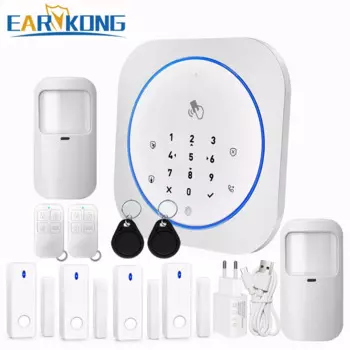 Беспроводная GSM-сигнализация EARYKONG с сенсорной клавиатурой, домашняя охранная сигнализация с картой RFID