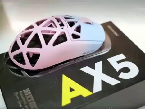Беспроводная игровая Bluetooth мышь mвыбрала AX5 Pro Max из магниевого сплава, легкая мышь PAW3395 8K с вырезами для Sakura Snow Girl