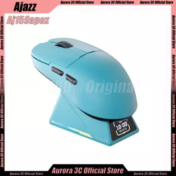 Беспроводная игровая мышь Ajazz Aj159apex, легкие Игровые мыши Paw3950, 3 режима, 8k, с зарядной док-станцией, с низкой задержкой Paw3395