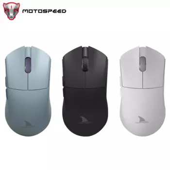 Беспроводная игровая мышь для киберспорта Motospeed Darmoshark M3-Pro 4 кГц, режим тир, 26KDPI, скандинавский стиль N52840, PAM3395, клавишная компьютерная мышь с выключателем