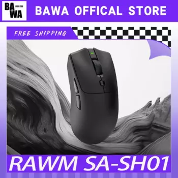Беспроводная игровая мышь Rawm Sa-Sh01 Pro, Bluetooth, 3 режима, Paw3950, 8000 Гц, 8k, легкая игровая мышь Fps для компьютера