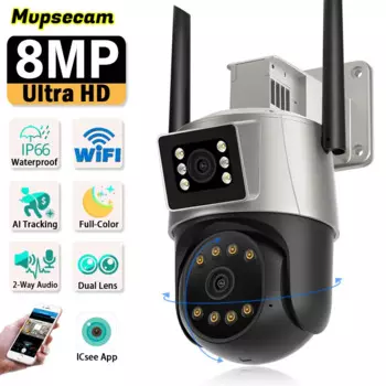 Беспроводная IP-камера видеонаблюдения, 8 Мп, 4K, Wi-Fi