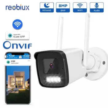 Беспроводная IP-камера видеонаблюдения, 8 Мп, 4K, Wi-Fi, HD
