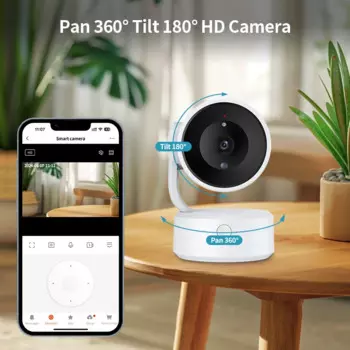 Беспроводная камера видеонаблюдения Tuya, Wi-Fi, 360 дюйма