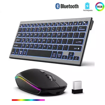 Беспроводная клавиатура и мышь с подсветкой, 2,4 ГГц, USB